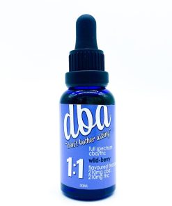 DBA, 1:1 CBD/THC Full Spectrum Tincture (Wild Berry), available in Australia