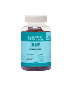 Lazarus Naturals, CBD Sleep Gummies, Lemon Mango, Full Spectrum, 40ct, 400mg CBN + 600mg CBD, close up, available in Australi