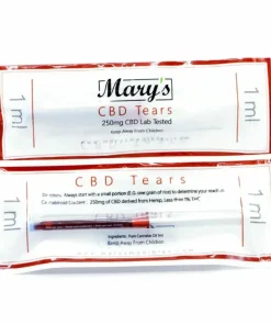 Mary’s CBD Tears 250mg (1ml) CBD product, available in Australia
