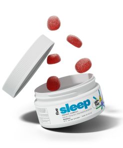 five, Knockout Sleep CBD+THC Melatonin Gummies, Blackberry, Full Spectrum, 20ct, 100mg THC + 1000mg CBD, close up, available