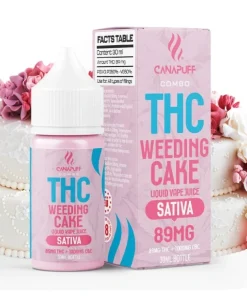 CanaPuff THC/1000mg CBC, Weeding Cake 89mg THC, Liquid, 30 ml vape device, available in Australia
